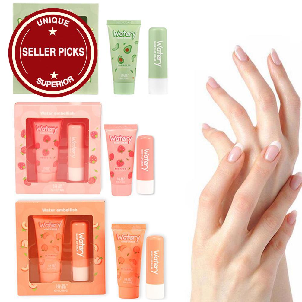 Set kem dưỡng da tay và son môi chiết xuất trái cây U0I9