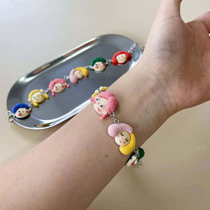 Vòng tay nữ dễ thương mềm mại phong cách Nhật Bản và Hàn Quốc vòng đeo đầu nhân vật hoạt hình