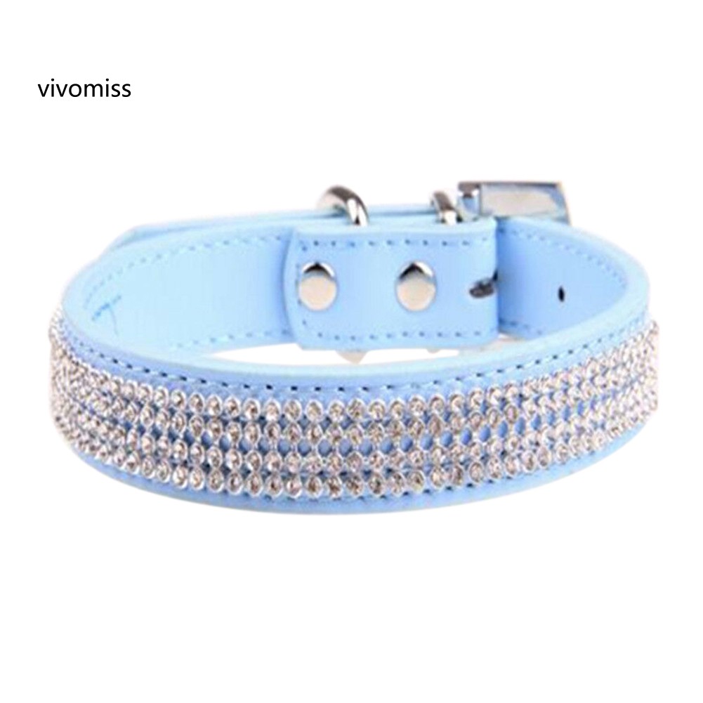 Vòng Cổ Giả Da Đính Đá Cho Thú Cưng