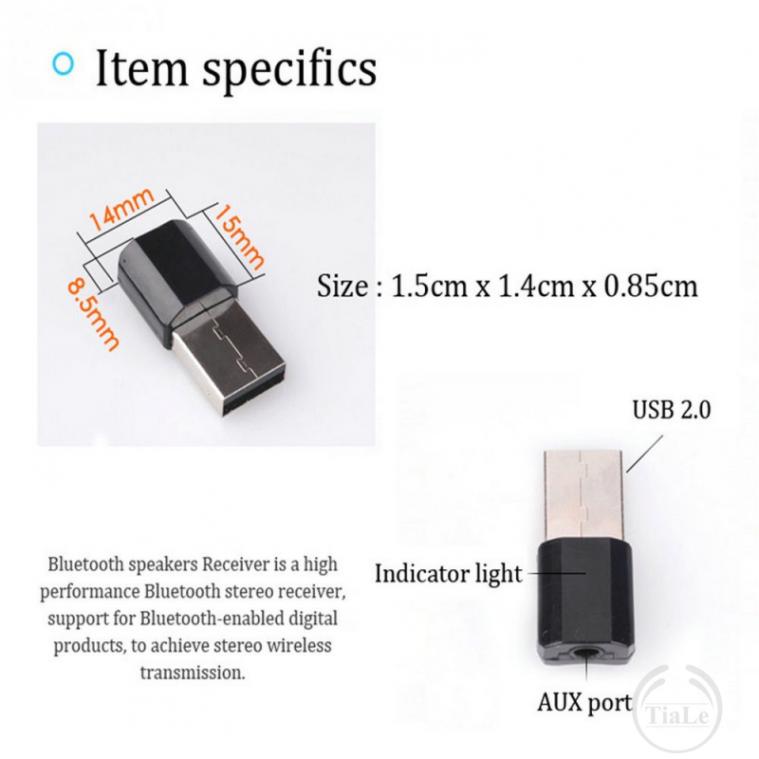 TIALE USB bluetooth thu để phát nhạc