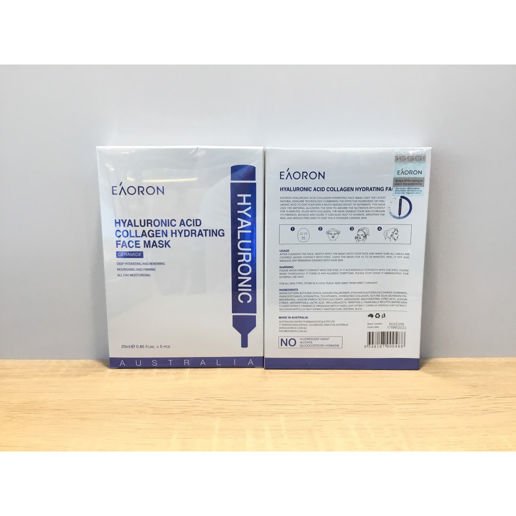 Mặt nạ miếng cấp ẩm Eaoron Hyaluronic Acid Collagen Hydrating Face Mask