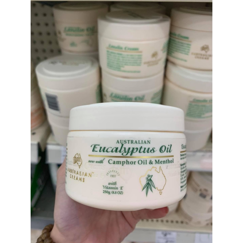 Bill Úc - Kem dưỡng ẩm toàn thân dầu khuynh diệp G&amp;M-Australian Eucalyptus Oil Cream with Vitamin E 250g