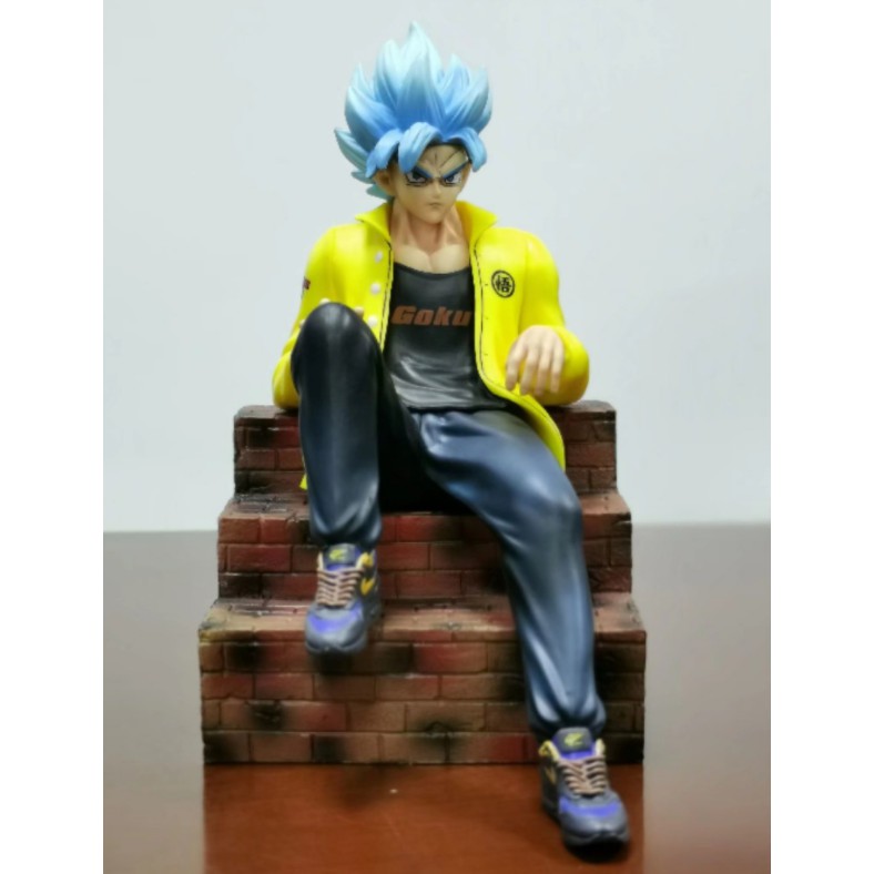 (Hết hàng) Mô Hình SonGoku cosplay Đường Phố Tóc Bạc Tóc Xanh