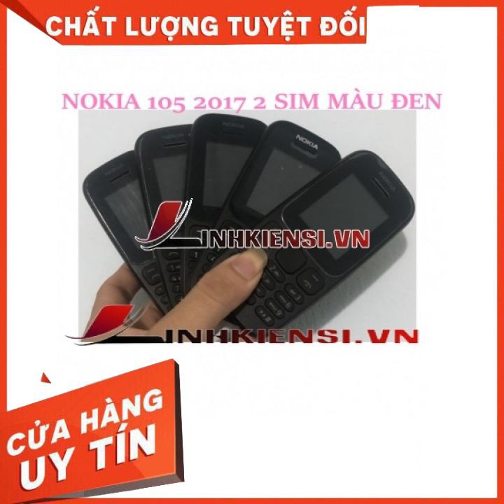 ĐIỆN THOẠI NOKIA 105 2017 2 SIM MÀU ĐEN ⚡GIÁ RẺ SỐ 1⚡ HÀNG CHÍNH HÃNG, CHẤT LƯỢNG CAO