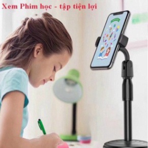 Giá Đỡ Điện Thoại Để Bàn Kẹp Điện Thoại Livestream Xem Video Xoay 360 Độ - Chiều cao 205mm - 370mm