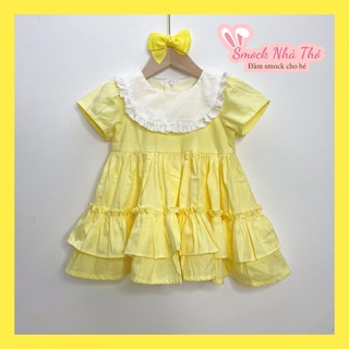 🎀 set váy đầm tiểu thư - công chúa cotton mềm mại kèm nơ xinh cho bé🎀