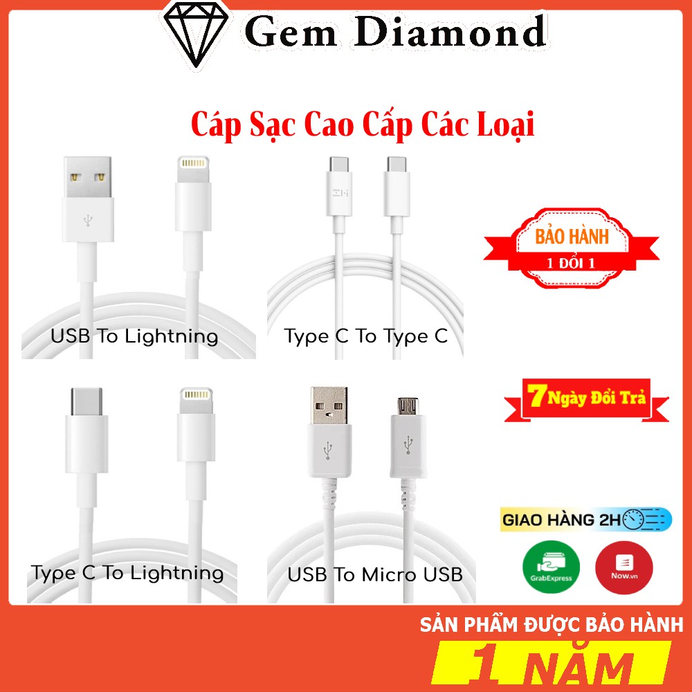 DÂY SẠC IP| Cáp sạc Type C | Cáp Sạc Samsung Micro USB Các Loại bao bền Bảo Hành 12 Tháng
