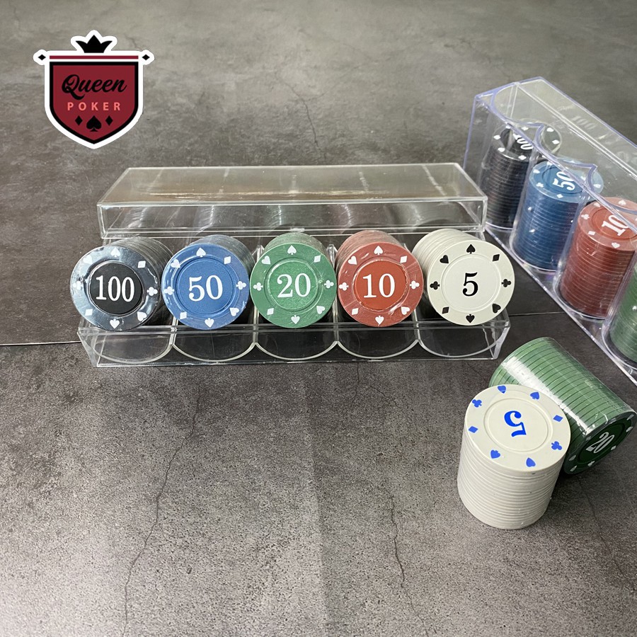 Bộ 200 chip poker có số (phỉnh poker) kèm thảm hàng nhập khẩu P04 ( có ảnh thật )