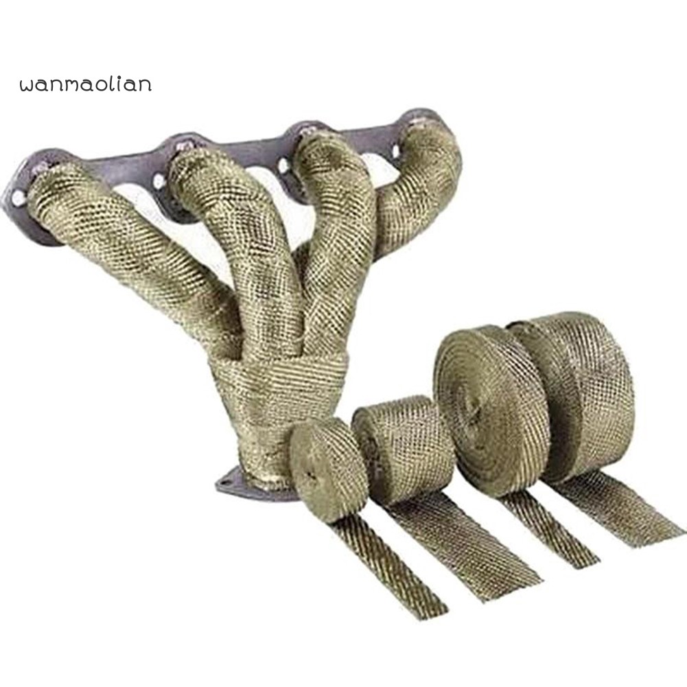 Cuộn Dây Cách Nhiệt Bọc Ống Pô Xe Máy Xe Hơi Kèm 4 Dây Thép