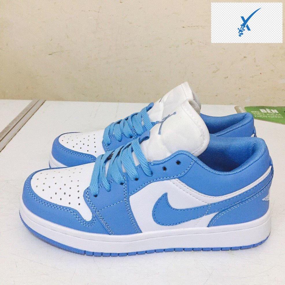 🕶️❤️ Giày Đi Chơi Nam Nữ Đẹp Jordan 1 Cổ Thấp Ulzzang, Giày Thể Thao Nike Air Force 1 JD1 Xanh Dương Giá Rẻ 🕶️❤️
