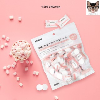 Combo 5 viên mặt nạ giấy nén Miniso