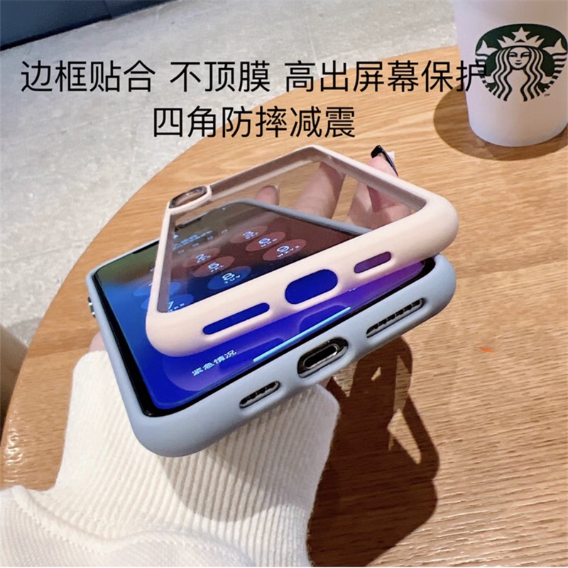 Ốp lưng Điện Thoại Cứng Acrylic Trong Suốt Viền Kim Loại Chống Rơi Cho iPhone x xs max xr 7 plus 8 plus 11 Pro