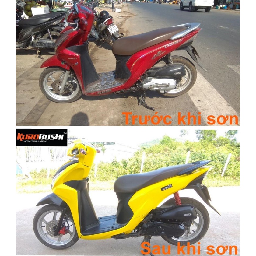 SƠN SAMURAI GÓI COMBO SƠN XỊT MÀU VÀNG 1728 GỒM 4 CHAI - Trạm Xe 1368 dễ dàng sử dụng dành cho mọi dòng xe