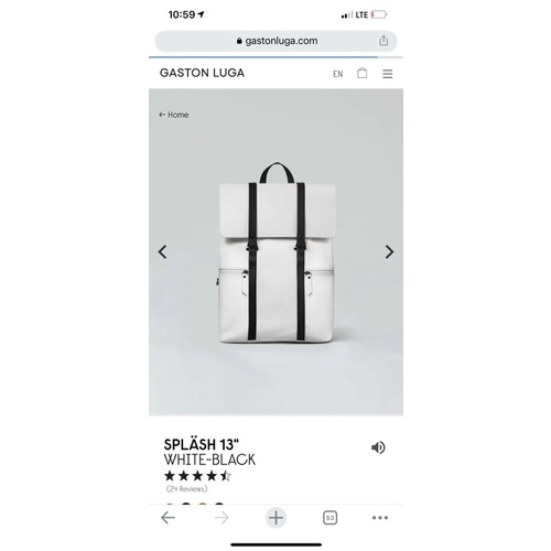 - Balô form vuông vừa laptop siêu  Gazton Luga backpack--màu trắng classic