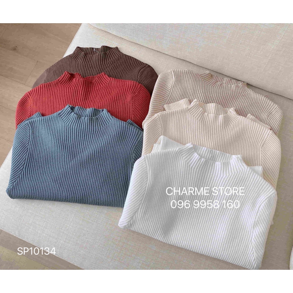 Áo len tăm nữ cổ tròn len loại dày len lì thiết kế Charme 10134 | BigBuy360 - bigbuy360.vn