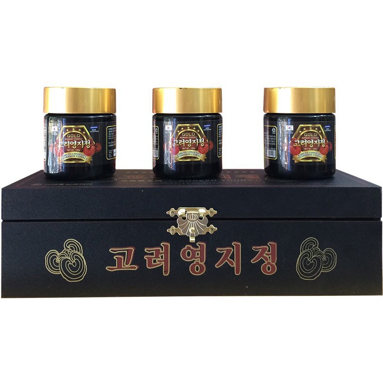 Cao Linh Chi Hộp Gỗ Đen 3 Lọ Hàn Quốc