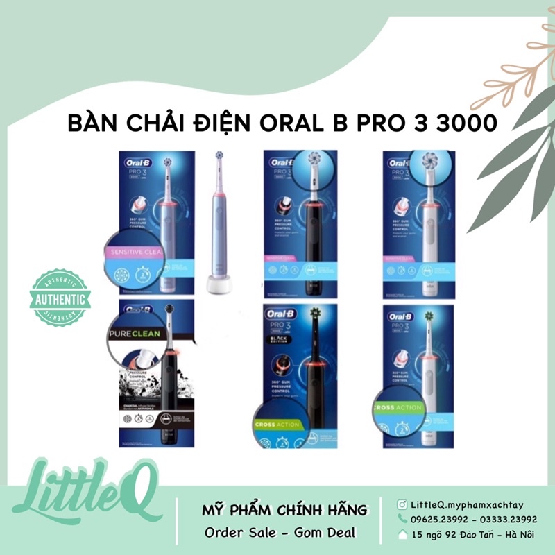 BÀN CHẢI ĐIỆN ORAL B PRO 3 3000 - ĐẦU THAY BÀN CHẢI PRO 3 ORAL 3