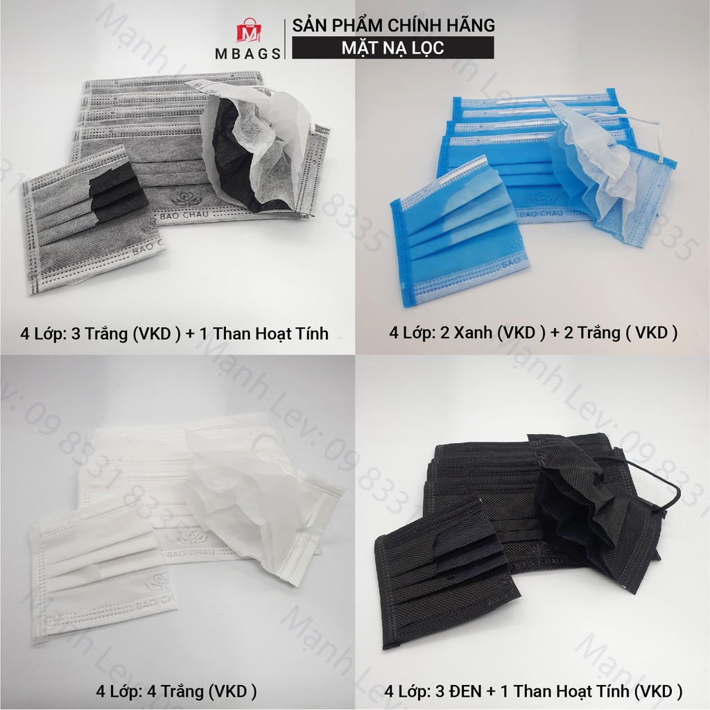 Khẩu Trang Y Tế Bảo Châu 4 Lớp ( Hộp 50 Cái) - Hàng Chính Hãng | BigBuy360 - bigbuy360.vn
