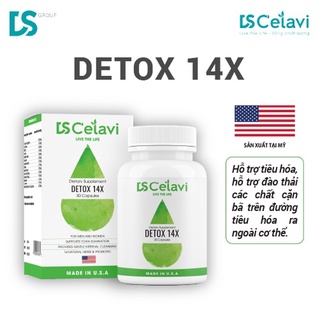 Viên Uống Thanh Lọc Cơ Thể DS C'elavi Detox 14X Đào Thải Mỡ Thừa Hỗ Trợ Tiêu Hoá (Lọ 30 Viên) (Date T6.2023)