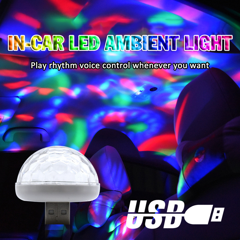 Đèn Led Mini Cổng Usb Nhiều Màu Trang Trí Xe Hơi