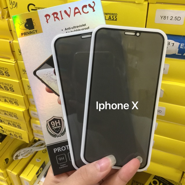 Kính chống nhìn chộm iPhone 8Plus/X/XR/ XS Max/ 11/ 11 Pro/ 11 Pro Max siêu chống xước