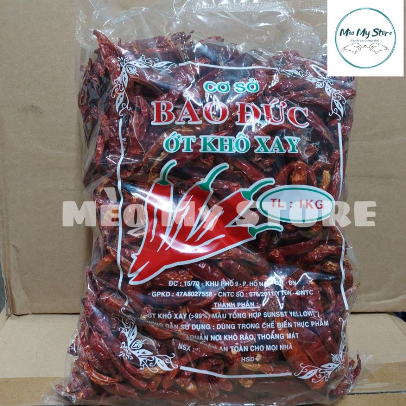 500gram Ớt Hiểm, Ớt Trái Hiệu Bảo Đức sấy khô dùng nấu lẩu cay