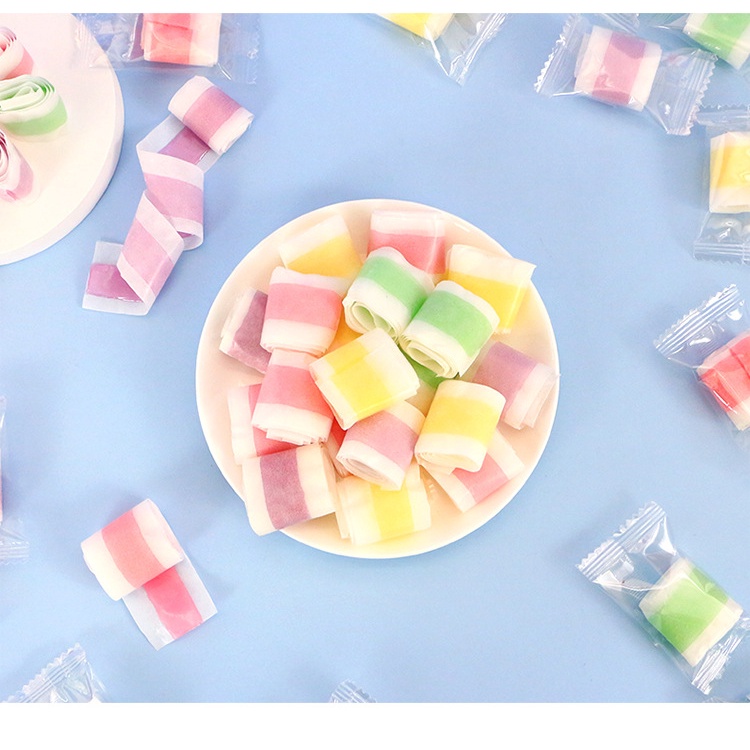 [ Kẹo tuổi thơ ] 100g Kẹo cuộn trái cây / Kẹo hoa quả mềm ăn vặt siêu ngon