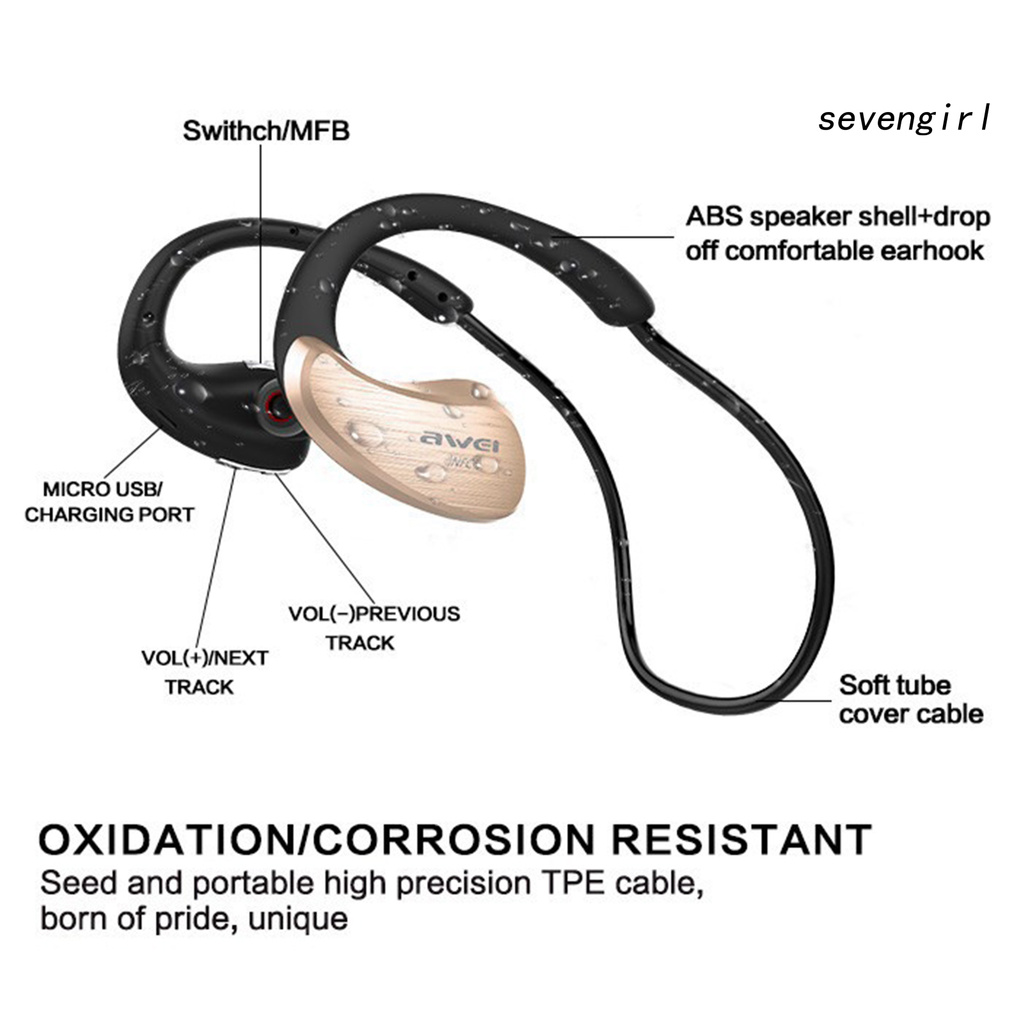 Tai Nghe Bluetooth Chống Thấm Nước Ipx4 Sev-Awei