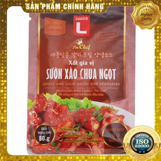 [ Yams Mart ] Combo 5 Sốt Gia Vị Sườn Xào Chua Ngọt Choice L (CL) Gói 80G