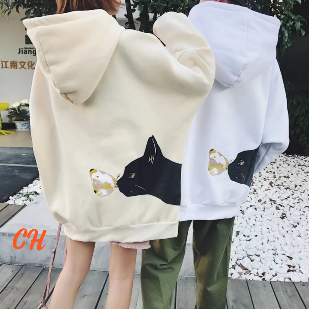 [FREESHIP ĐƠN TỪ 50K] Áo hoodie mèo bướm siêu đẹp CHU0412