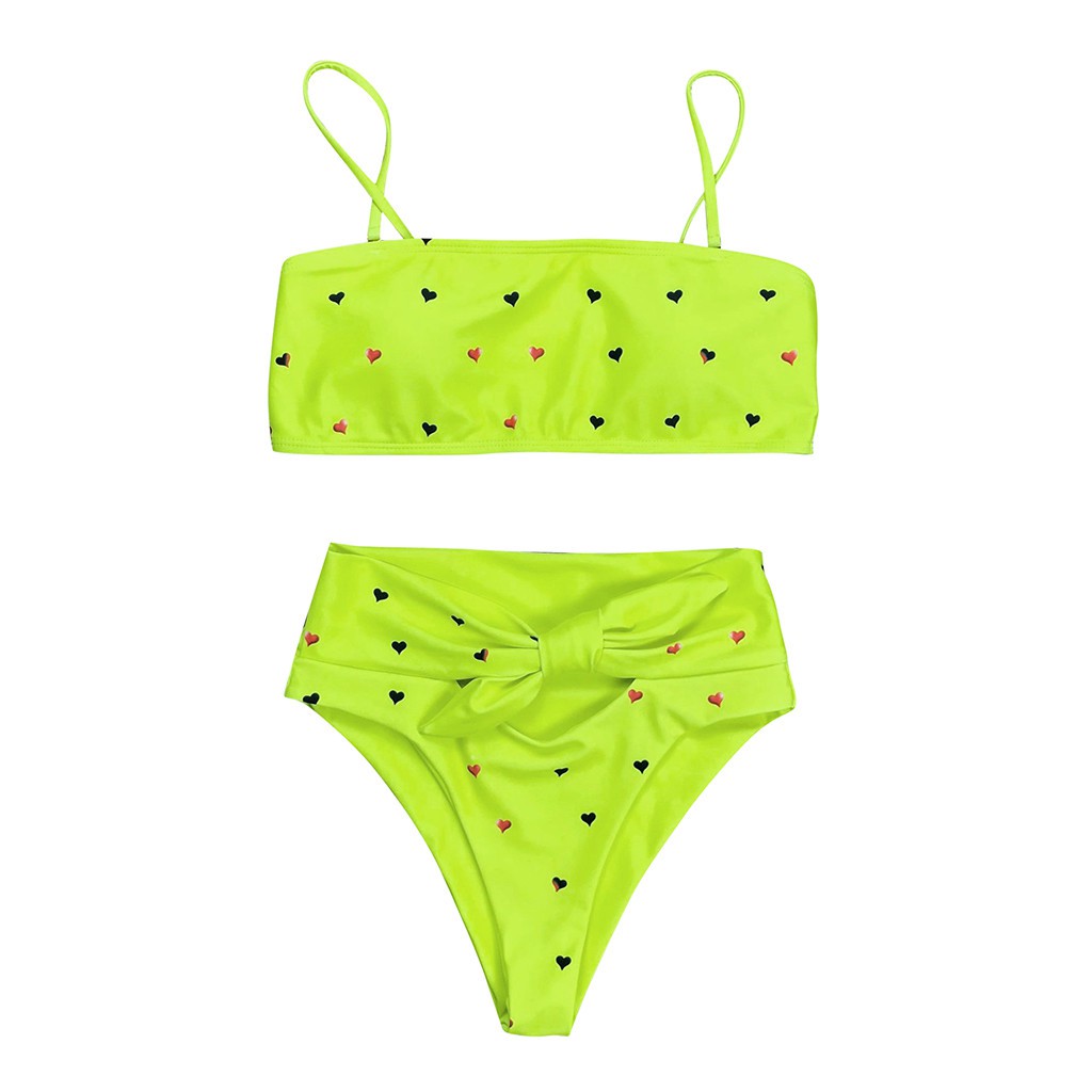 ❦woharyday❦Sexy Women Love Printed Bow Knot Bikini Push-Up Padded Swimwear Swimsuit Set | BigBuy360 - bigbuy360.vn