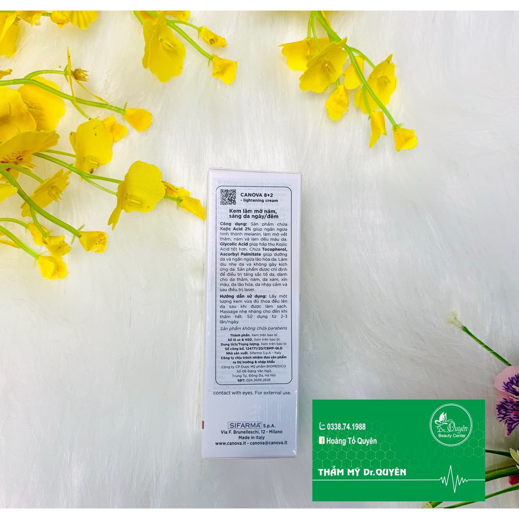 [CHÍNH HÃNG] CANOVA 8+2 - LIGHTENING CREAM  Kem làm mờ nám, tàn nhang, sáng da ngày/đêm | BigBuy360 - bigbuy360.vn