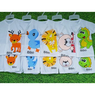 Combo 5 bộ cotton cài cúc giữa cho bé