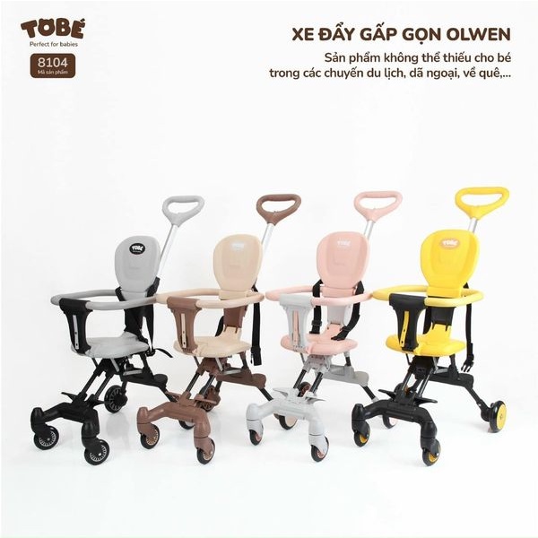 Xe đẩy gấp gọn em bé đi du lịch siêu gọn nhẹ, đầy đủ màu sắc