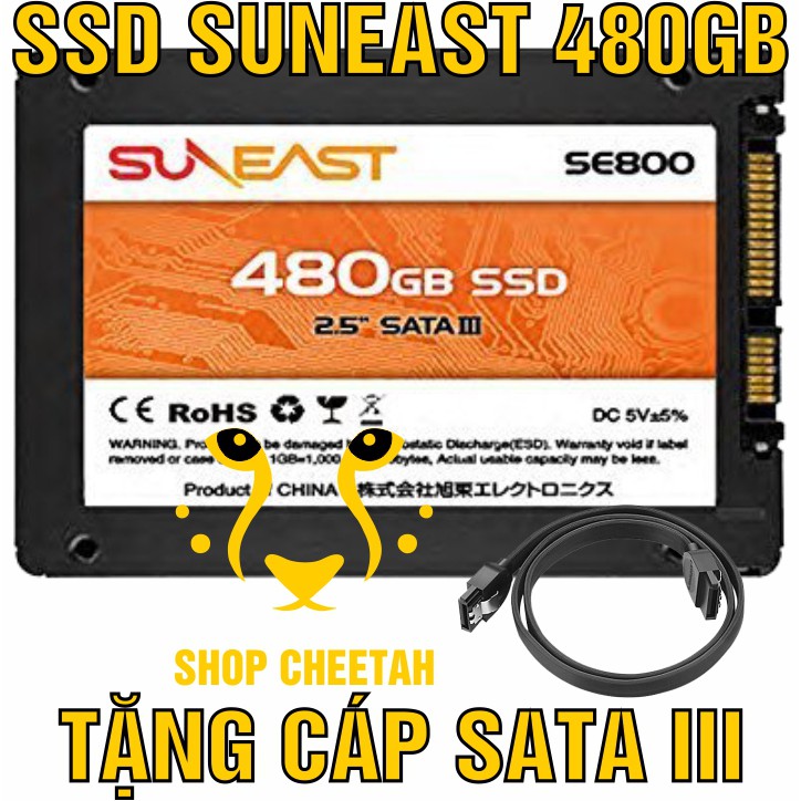 Ổ cứng SSD SunEast 480GB nội địa Nhật Bản – CHÍNH HÃNG – Bảo hành 3 năm – SSD 480GB – Tặng cáp dữ liệu Sata 3.0