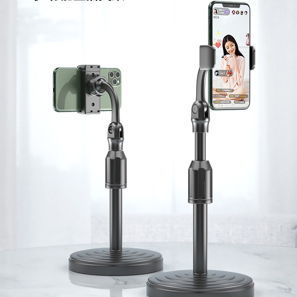 Kẹp Điện Thoại Microphone Stands L08, Giá Đỡ Điện Thoại Để Bàn Xoay 360 Độ - Livestream - Xem Video - Quay TikTok