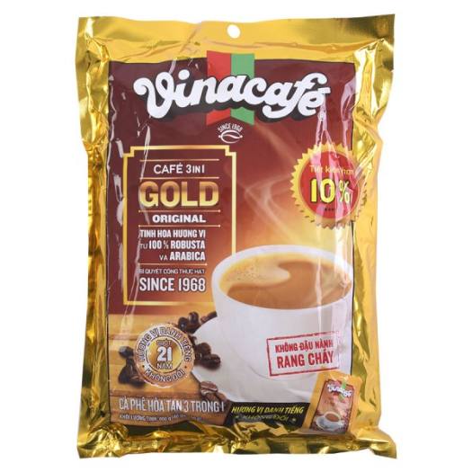 COMBO 2 GÓI CÀ PHÊ SỮA HÒA TAN VINACAFE 3 IN 1 GOLD ORIGINAL ( 24 gói x 20gr )