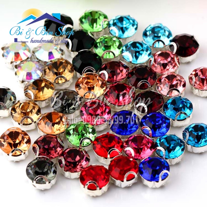 100 Viên Đá Đế S16 - 4mm Tròn 2D Màu Đính Kết Thời Trang