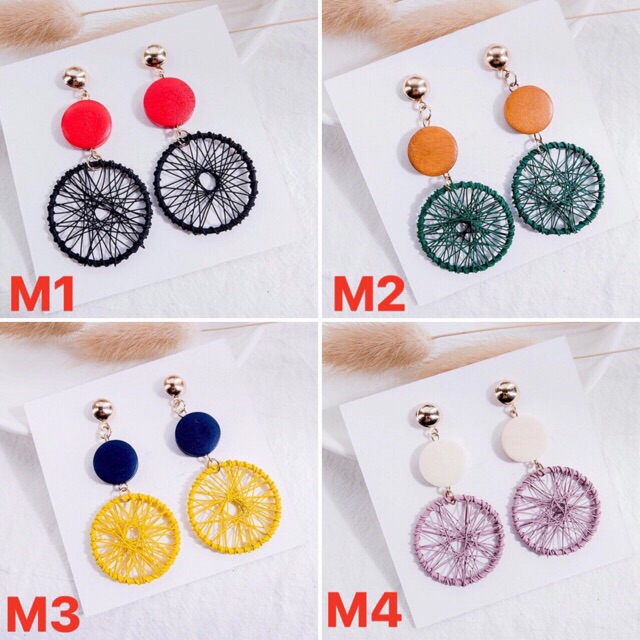 Bông Khuyên Tai Nan Hoa Bánh Xe Sang Chảnh Dáng Hàn Quốc Siêu Nữ Tính !