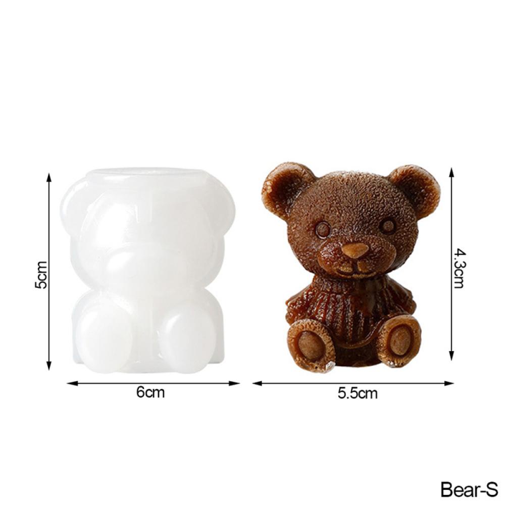 Khuôn Silicone Làm Đá Hình Gấu Và Hoa Hồng Cho Quán Cà Phê I6P1