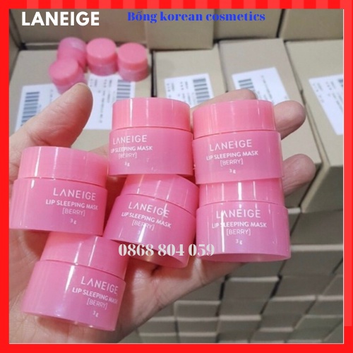 Mặt nạ ngủ môi Laneige Lip Sleeping Mask Berry 20g.Dưỡng môi laneige, ủ môi mini Laneige 3g