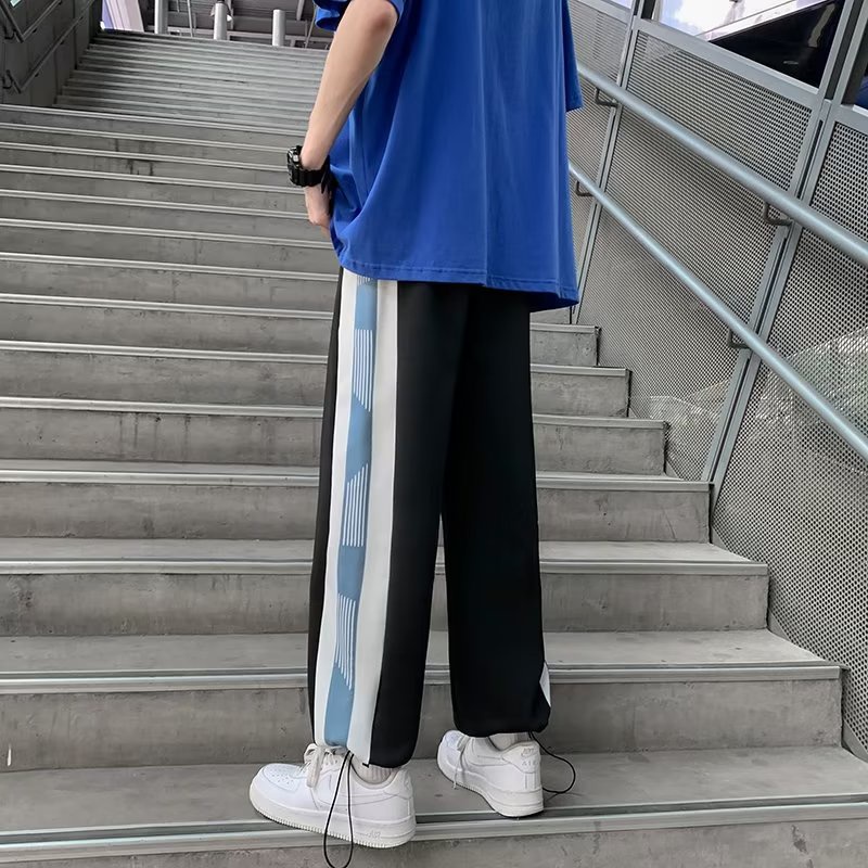 Quần harem Dáng Rộng Kẻ Sọc Bên Hông Thoải Mái Thời Trang Hàn Quốc Cho Nam size M-3XL