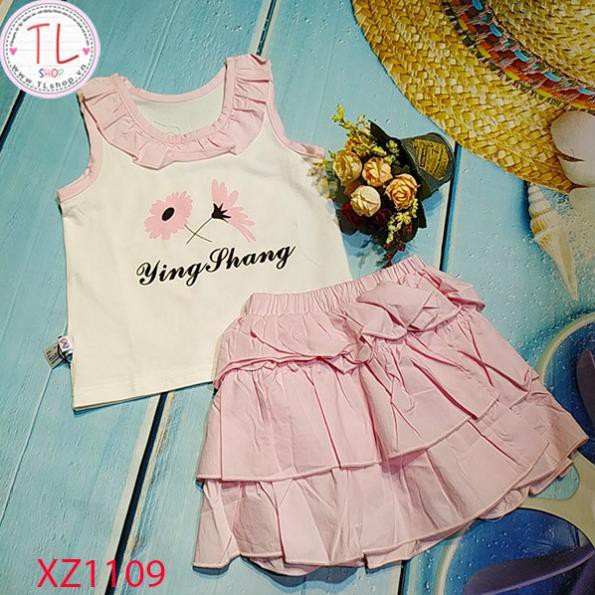 Thời trang trẻ em - Bộ áo váy thun xát nách cho bé gái - Quần áo bé trai - Bộ bé trai - Quần áo bé gái - Bộ bé gái