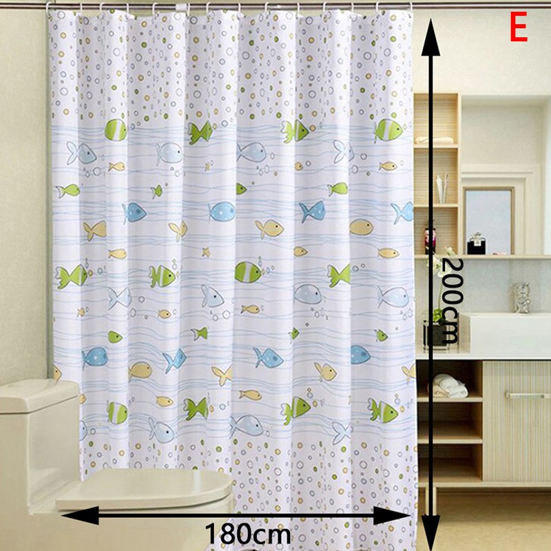 Rèm Che Bồn Tắm Bằng Nhựa Dày Chống Thấm Nước Họa Tiết Hoạt Hình Dễ Thương