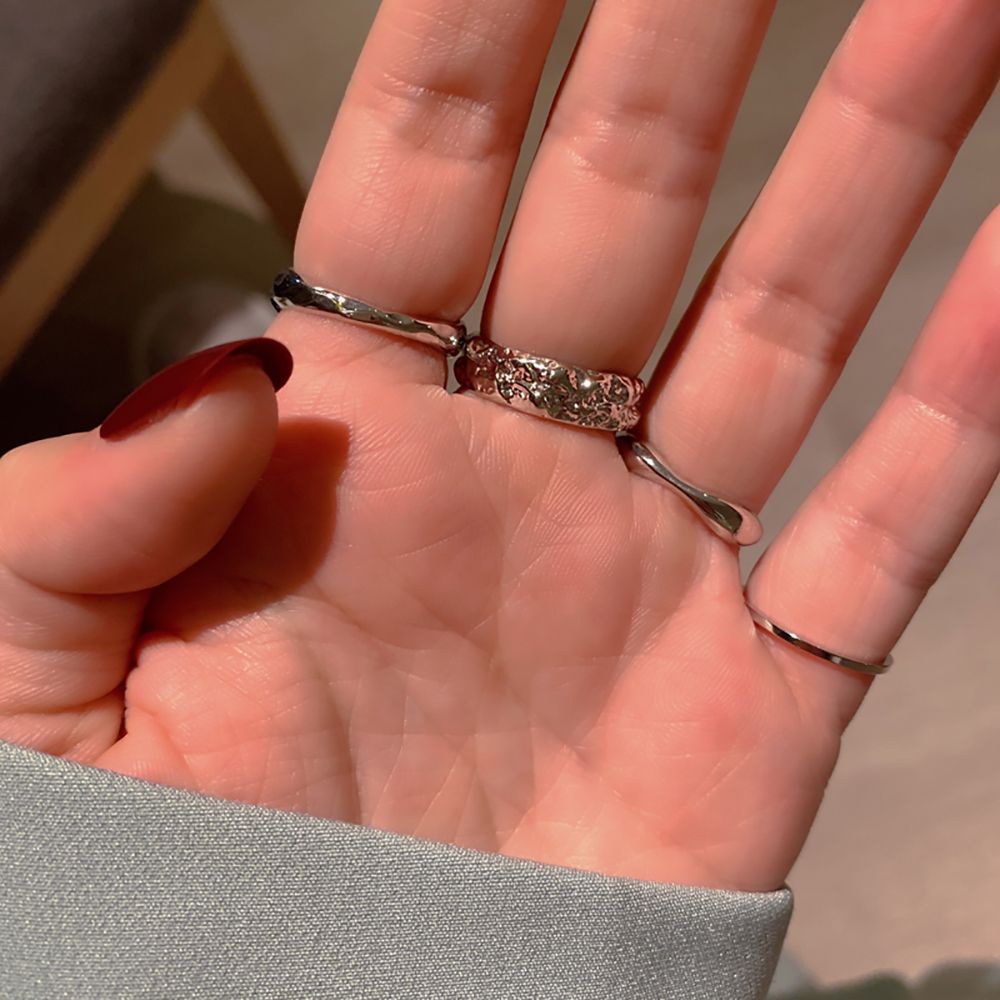 Set 4 nhẫn đeo khớp ngón tay kiểu dáng vintage thời trang cho nữ