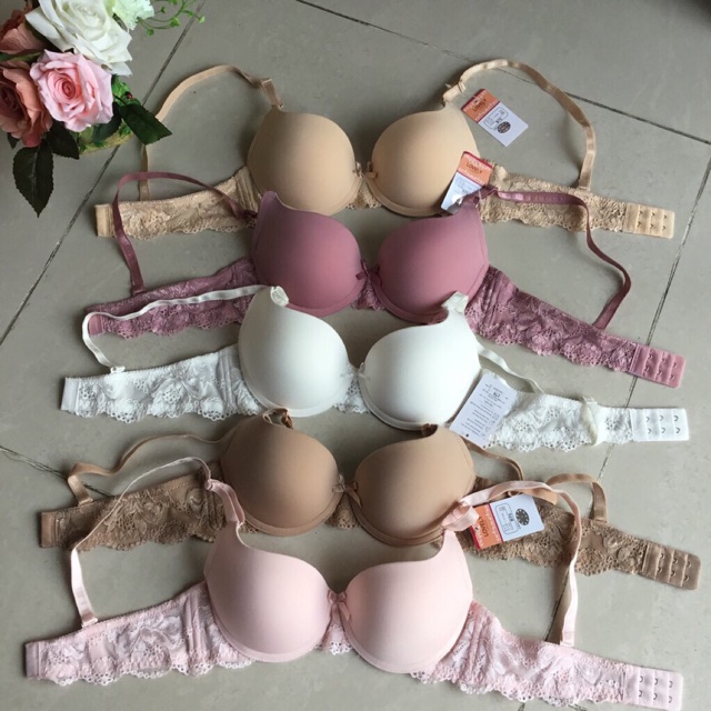 Áo ngực lovely hàng Nhật đuôi ren mút đệm nâng ngực