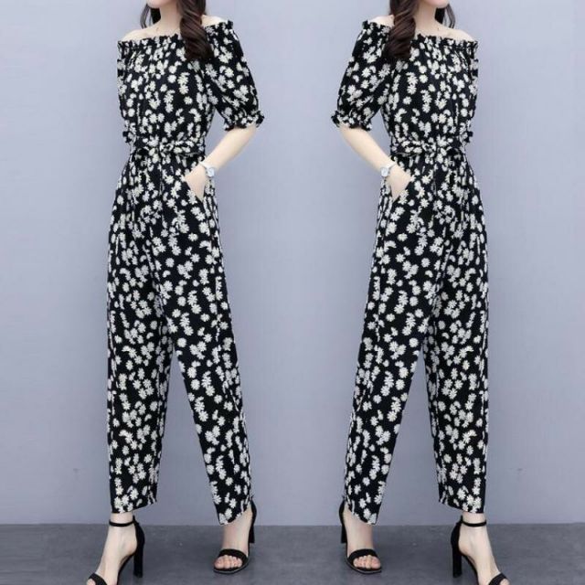 Hàng nhập - Jumpsuit dài hoa cúc, đồ bay dài