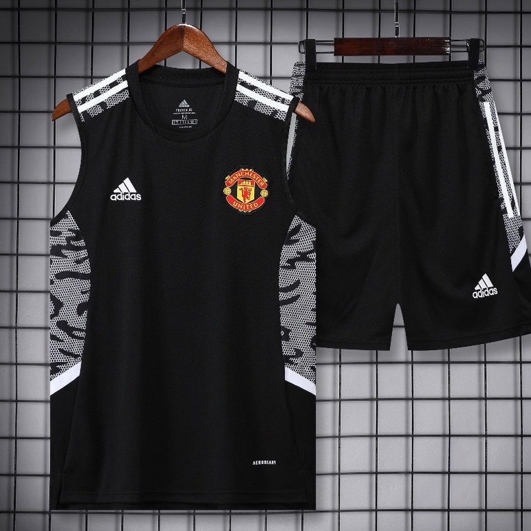 Áo Thun Bóng Đá Sát Nách Màu Đen Đội Tuyển Manchester United Issues --2022 Cho Nam