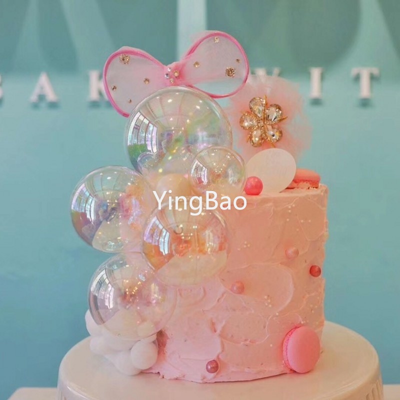 4 Chiếc Bóng Trong Suốt Trang Trí Bánh Kem