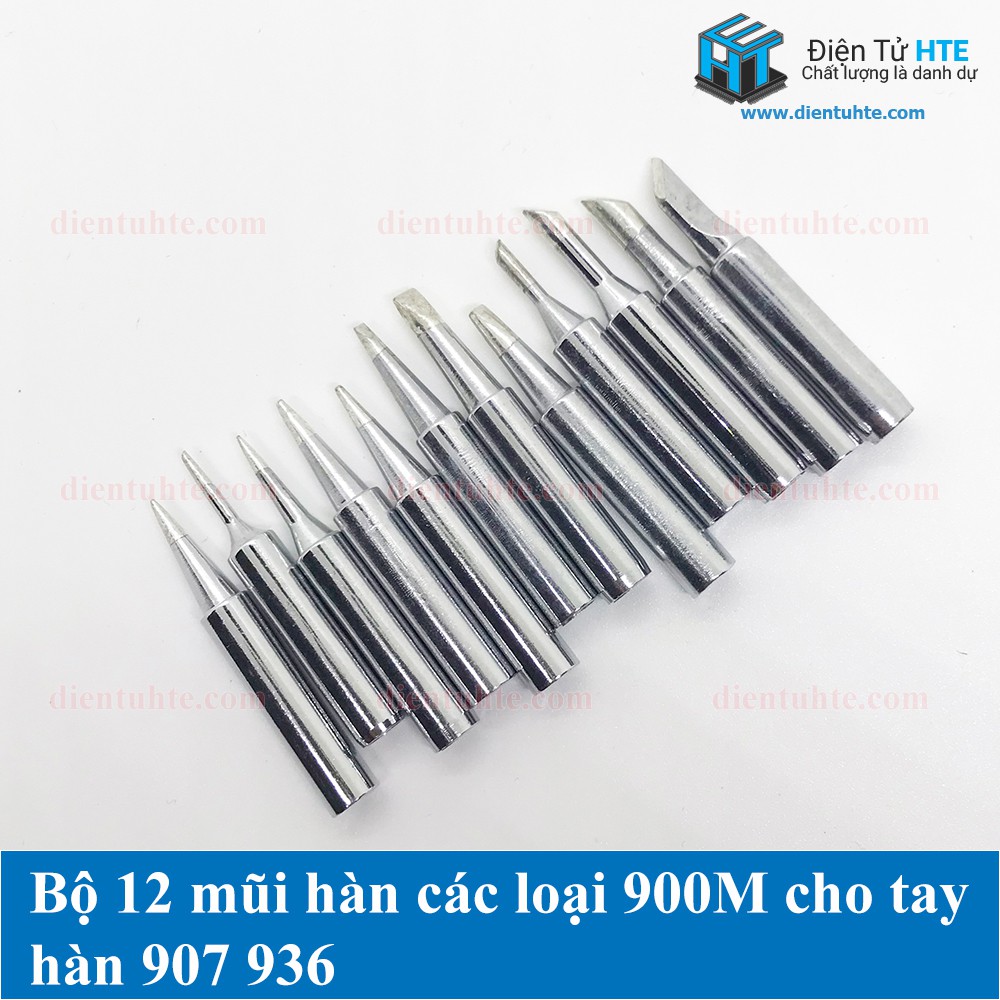 Bộ 12 mũi hàn 900M cho tay hàn 936 907 [HTE Quy Nhơn CN2]